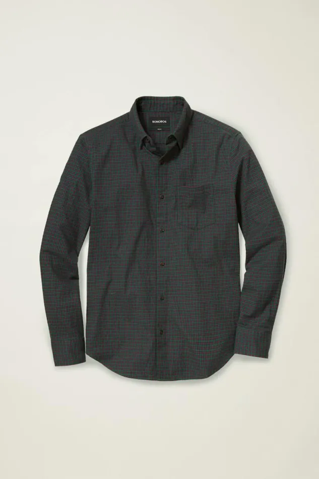 Men Everyday Lightweight Flannel Shirt Caspian Check Bonobos Overshirts
