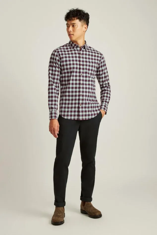 Men Everyday Lightweight Flannel Shirt Monroe Plaid Bonobos Overshirts