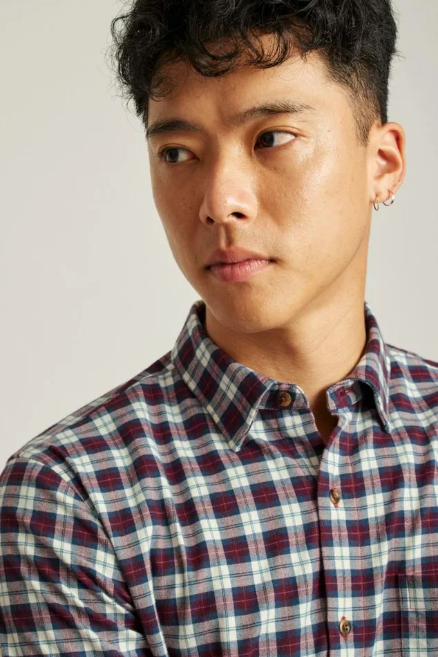 Men Everyday Lightweight Flannel Shirt Monroe Plaid Bonobos Overshirts