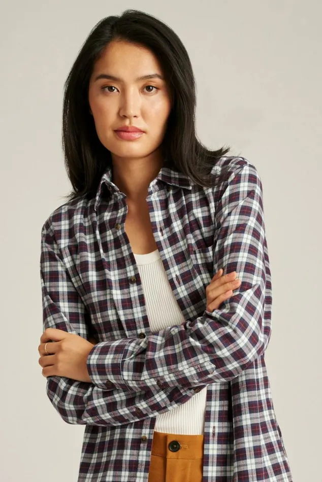 Men Everyday Lightweight Flannel Shirt Monroe Plaid Bonobos Overshirts
