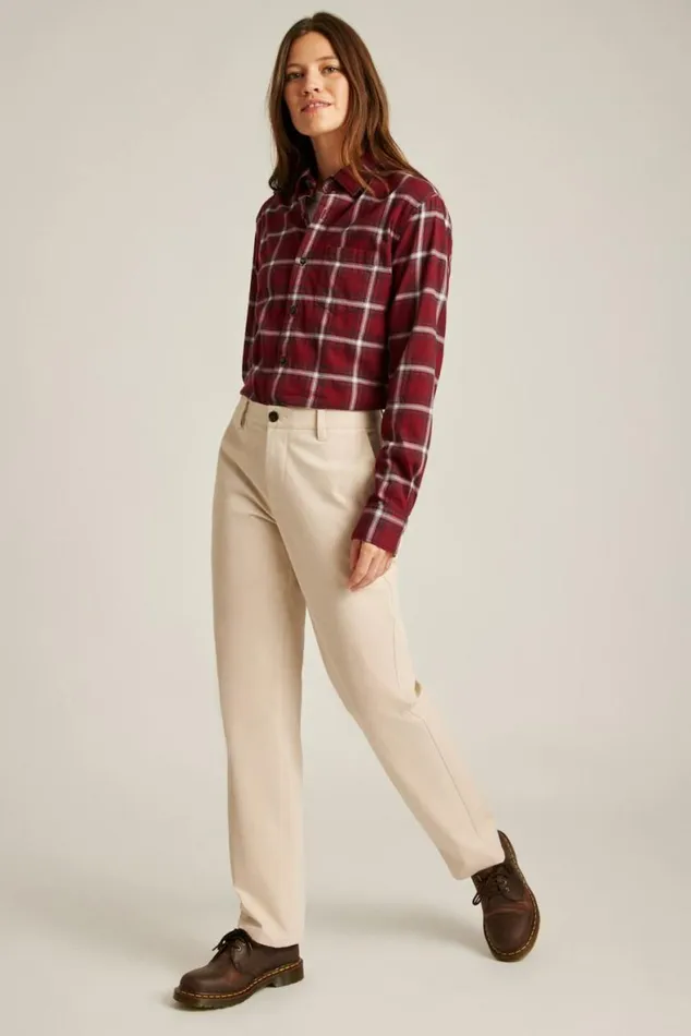 Men Everyday Lightweight Flannel Shirt Red Wellington Plaid Bonobos Overshirts