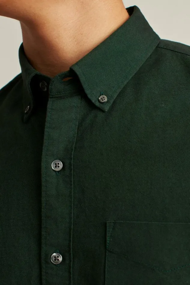Men Everyday Oxford Shirt Solid Dark Forest Bonobos Business Casual Shirts