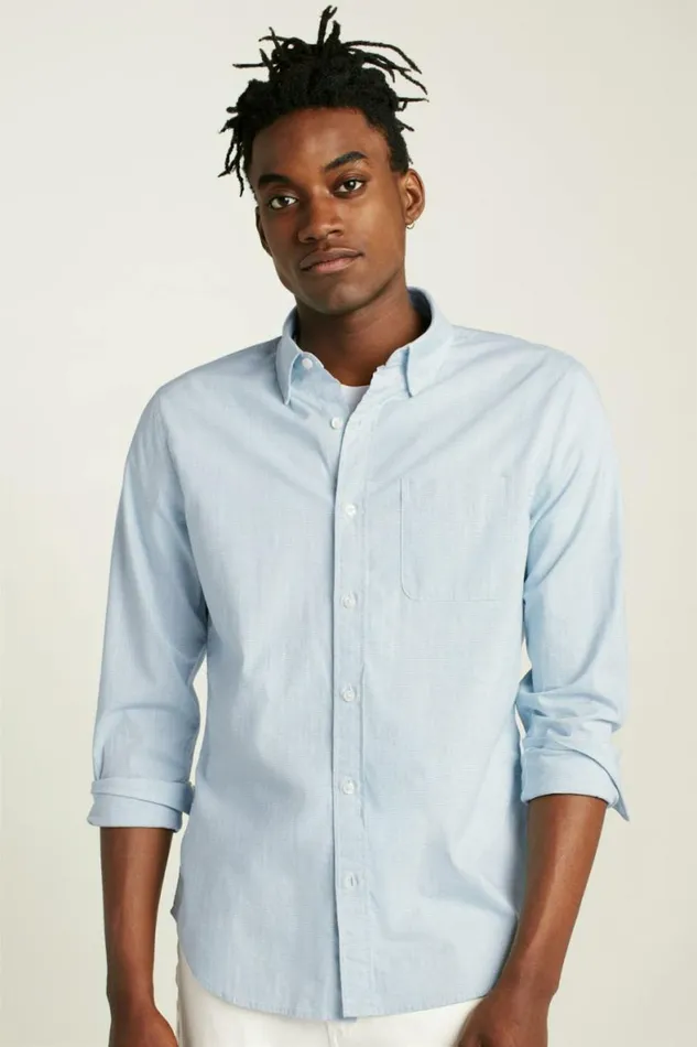 Men Everyday Shirt Bayou Green Oxnard Stripe Bonobos Business Casual Shirts