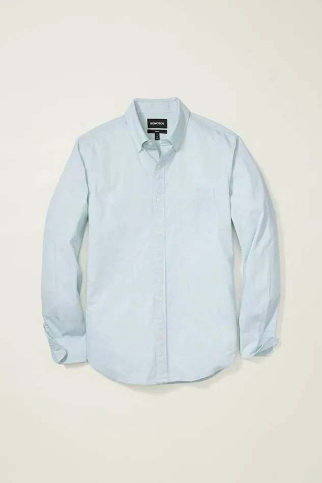 Men Everyday Shirt Bayou Green Oxnard Stripe Bonobos Business Casual Shirts