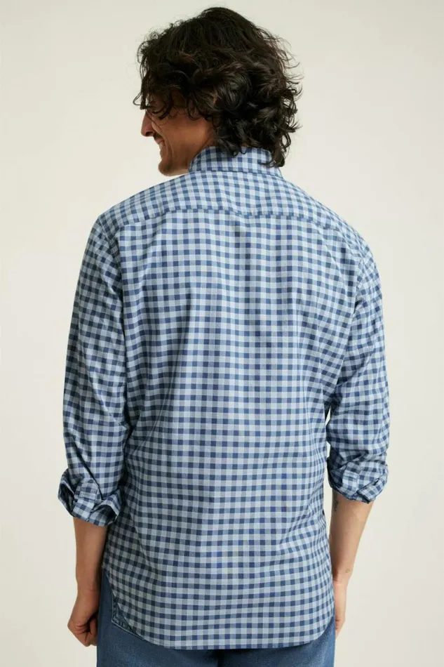 Men Everyday Shirt Denim Blue Gingham Bonobos Business Casual Shirts