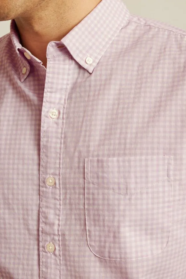 Men Everyday Shirt Mauve Mini Gingham Bonobos Business Casual Shirts