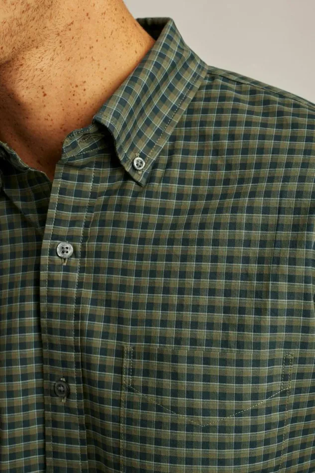 Men Everyday Shirt Navy Olive Plaid Bonobos Business Casual Shirts