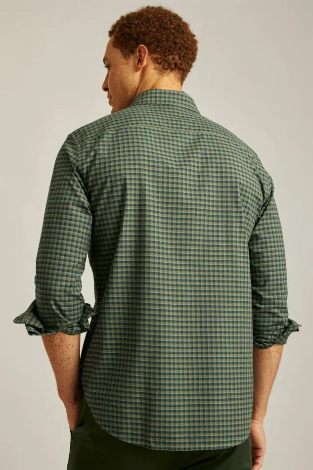 Men Everyday Shirt Navy Olive Plaid Bonobos Business Casual Shirts