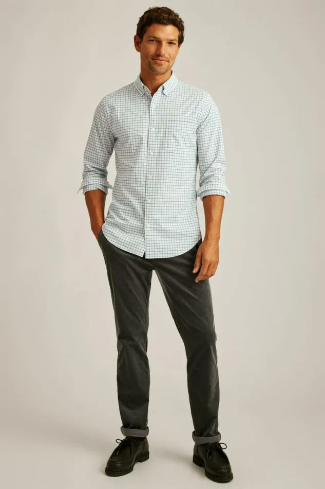 Men Everyday Shirt Navy Smithtown Plaid Bonobos Business Casual Shirts