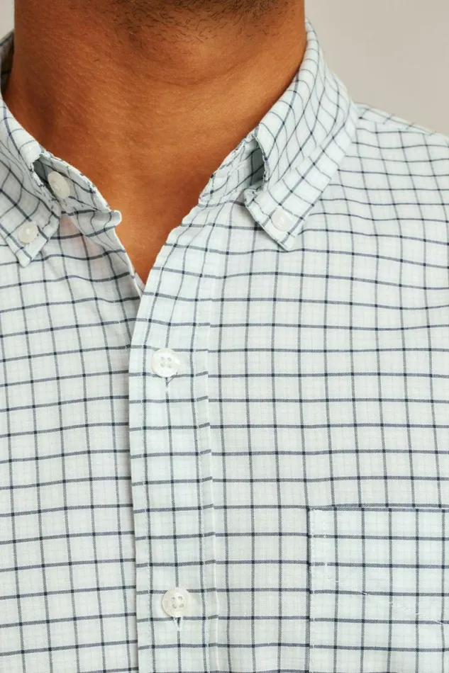 Men Everyday Shirt Navy Smithtown Plaid Bonobos Business Casual Shirts