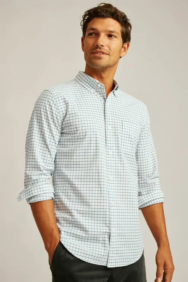 Men Everyday Shirt Navy Smithtown Plaid Bonobos Business Casual Shirts