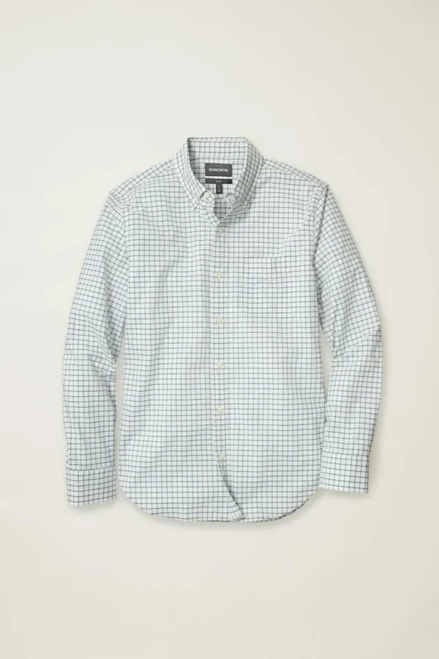 Men Everyday Shirt Navy Smithtown Plaid Bonobos Business Casual Shirts