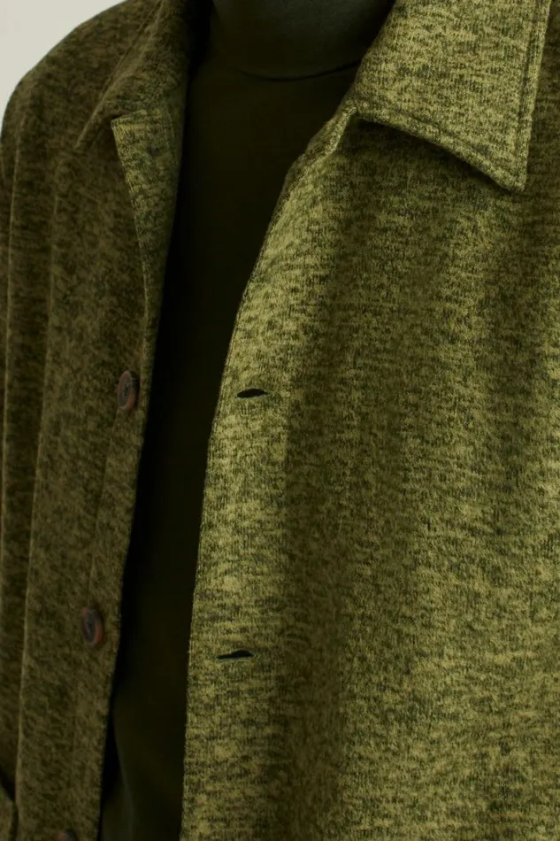 Men Fleece Chore Jacket Heather Green Bonobos Jackets and Coats