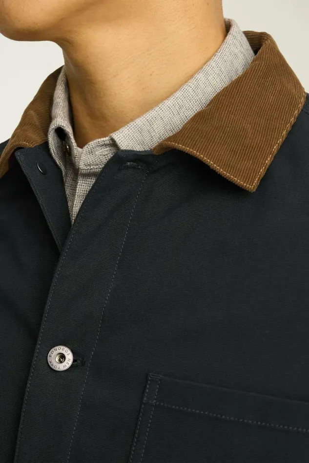 Men Fleece Lined Ranch Jacket Jet Black Bonobos Overshirts