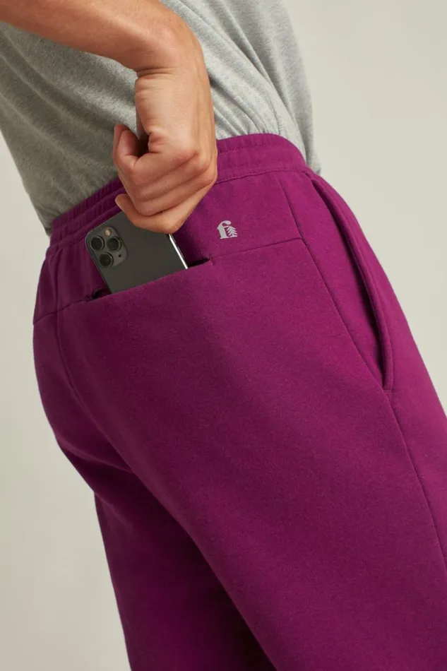 Men Fleece Sweatpant Magenta Bonobos Joggers and Athleisure