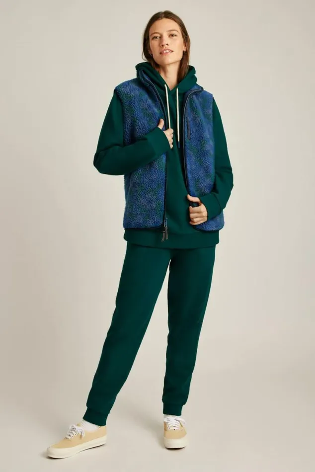 Men Fleece Zip Vest Snowcap Floral Bonobos Vests