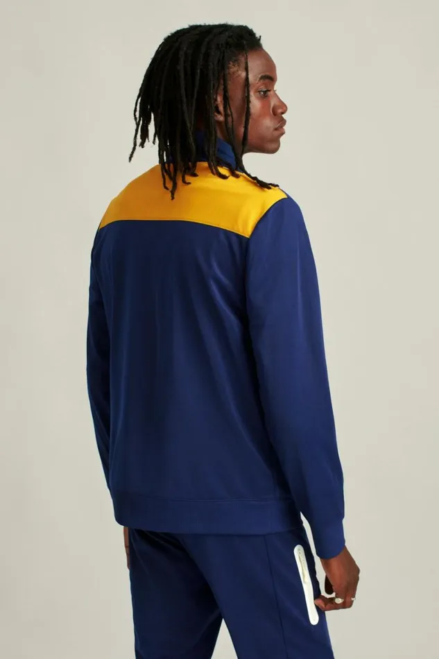 Men Full Zip Track Jacket Bright Navy Blue Bonobos Half and FullZips