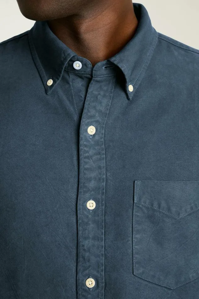 Men Garment Dyed Tencel Shirt Blue Bonobos Casual Shirts
