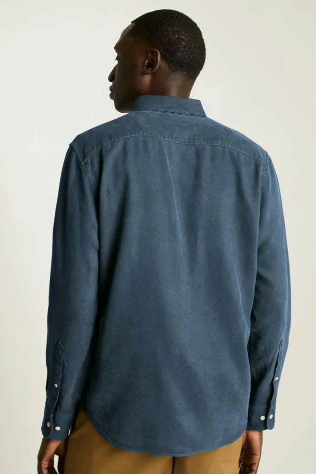 Men Garment Dyed Tencel Shirt Blue Bonobos Casual Shirts
