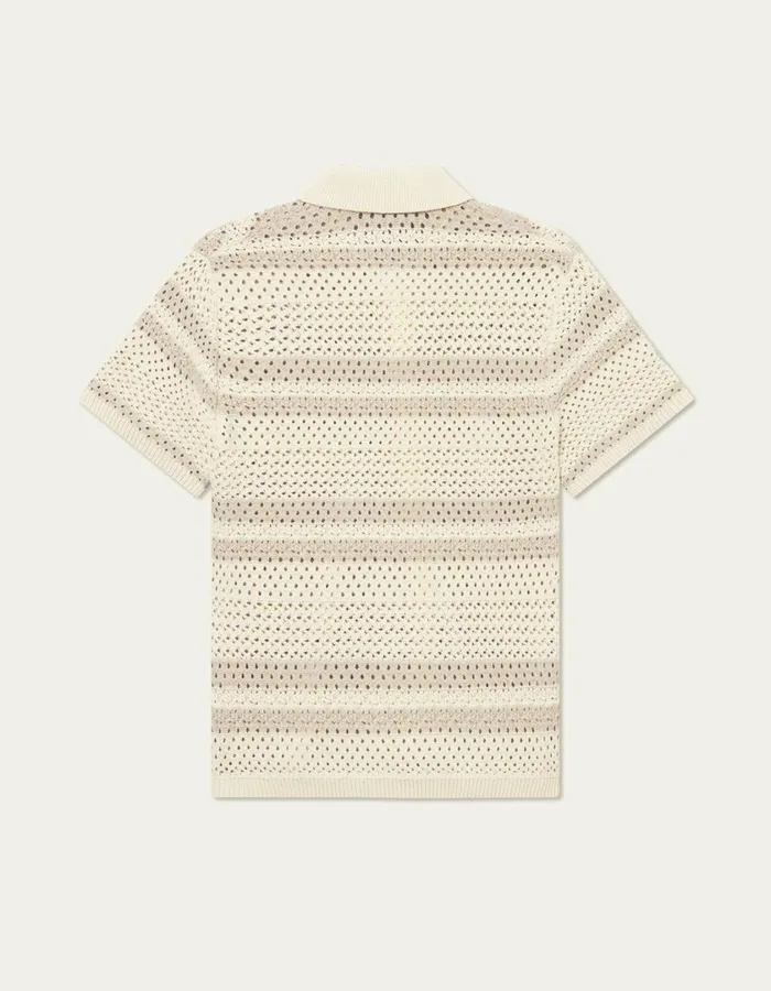 Men Gianni SS Knit Shirt 8211 Ivory Les Deux ShirtsOvershirts