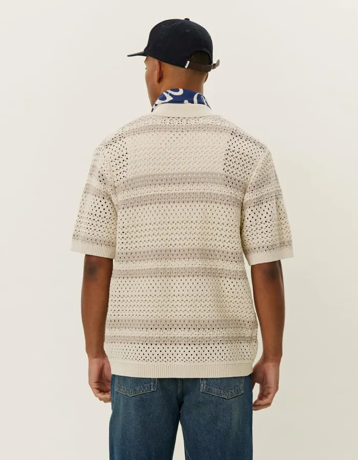 Men Gianni SS Knit Shirt 8211 Ivory Les Deux ShirtsOvershirts