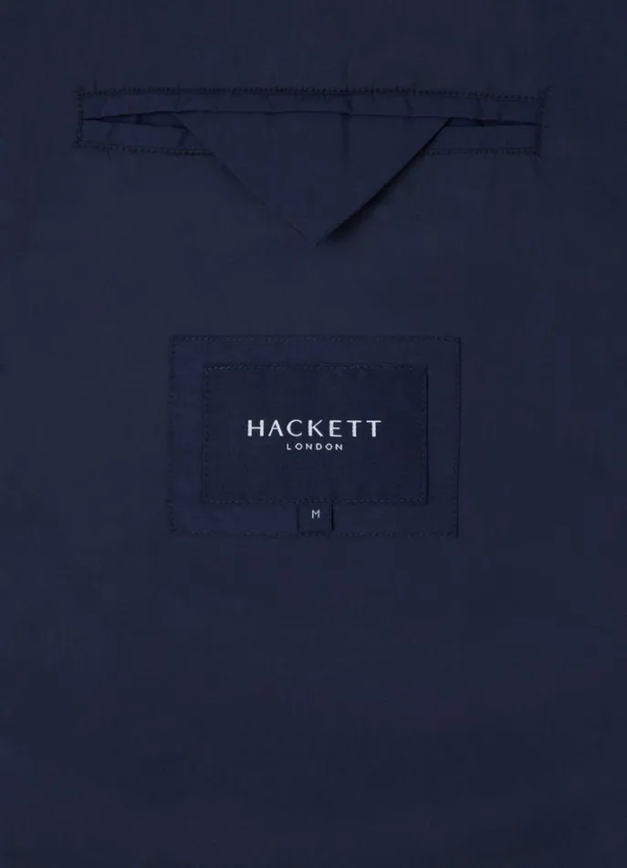 Men Gilets Hackett London Padded Hybrid Gilet Navy Blazer