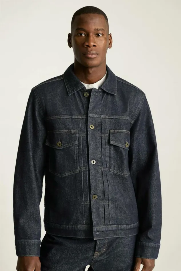 Men Gramercy Denim Jacket Dark Wash Indigo Bonobos Jackets and Coats