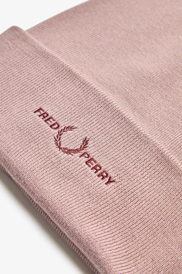 Men Graphic Beanie Dusty Rose Pinkoxblood Fred Perry Accessories