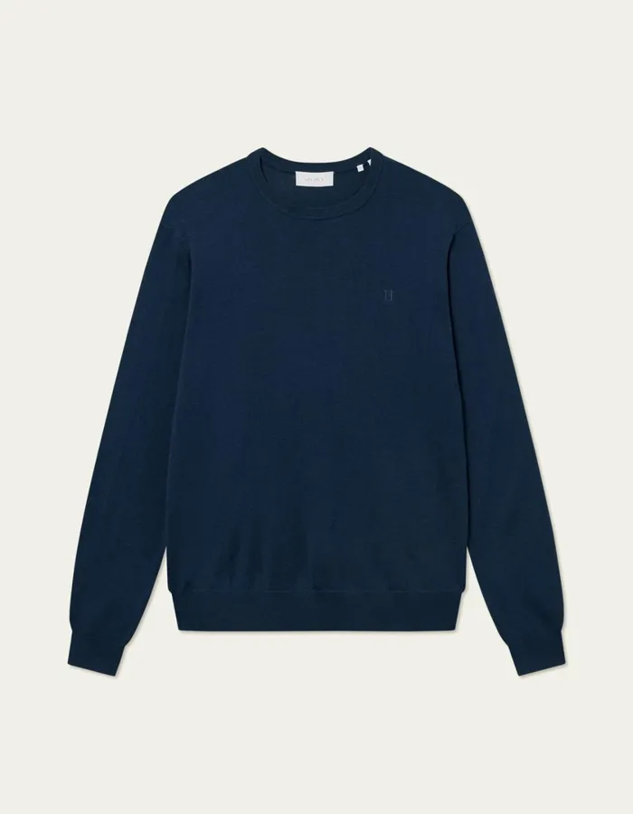 Men Greyson Merino Knit 8211 Dark Navy Les Deux Knitwear