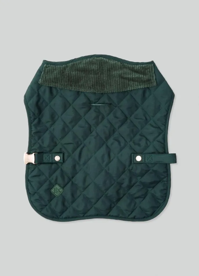 Men Hackett X Hugo and Hudson Hackett London Quilted Jacket For Dogs 8211 Medium Dark Green