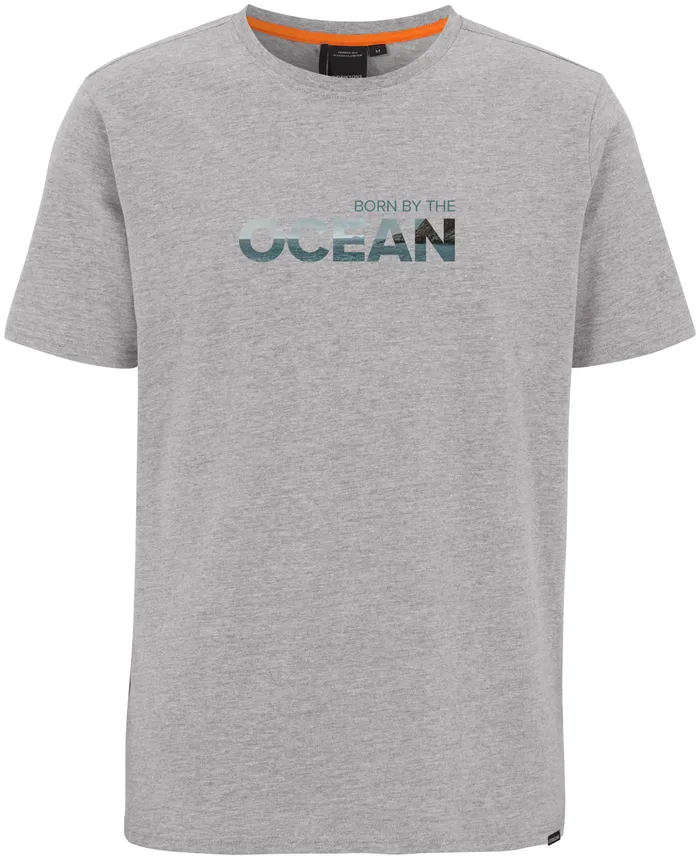 Men Harald Tshirt Ocean Grey Melange Didriksons TShirts and Polos