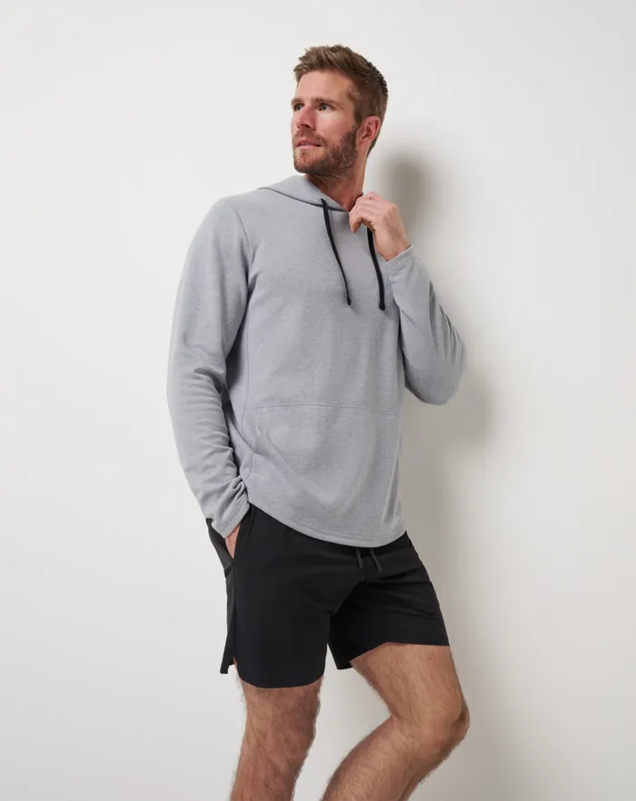 Men Hoodies and Sweatshirts TravisMathew UPGRADED TECH HOODIE Heather Grey