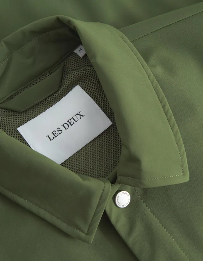 Men Idris Coach Jacket 8211 Chive Green Les Deux JacketsCoats