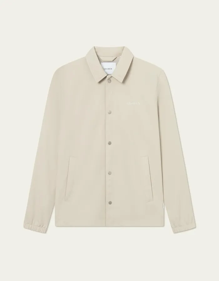 Men Idris Coach Jacket 8211 Light Sand Les Deux JacketsCoats