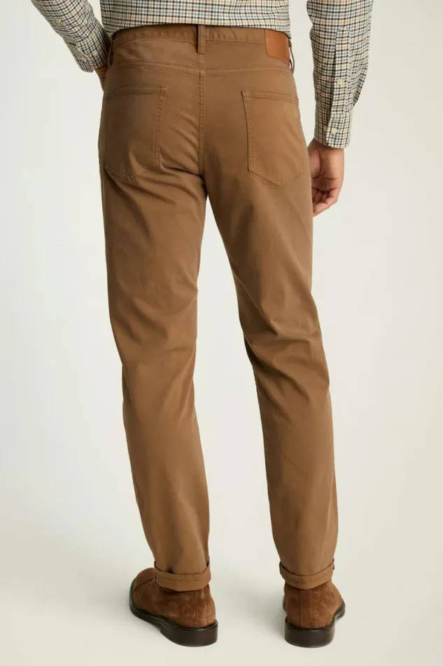 Men Italian Brushed 5Pocket Pants Dachshund Brown Bonobos Jeans