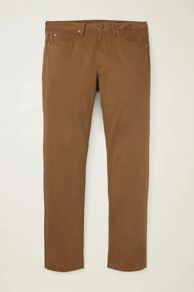 Men Italian Brushed 5Pocket Pants Dachshund Brown Bonobos Jeans