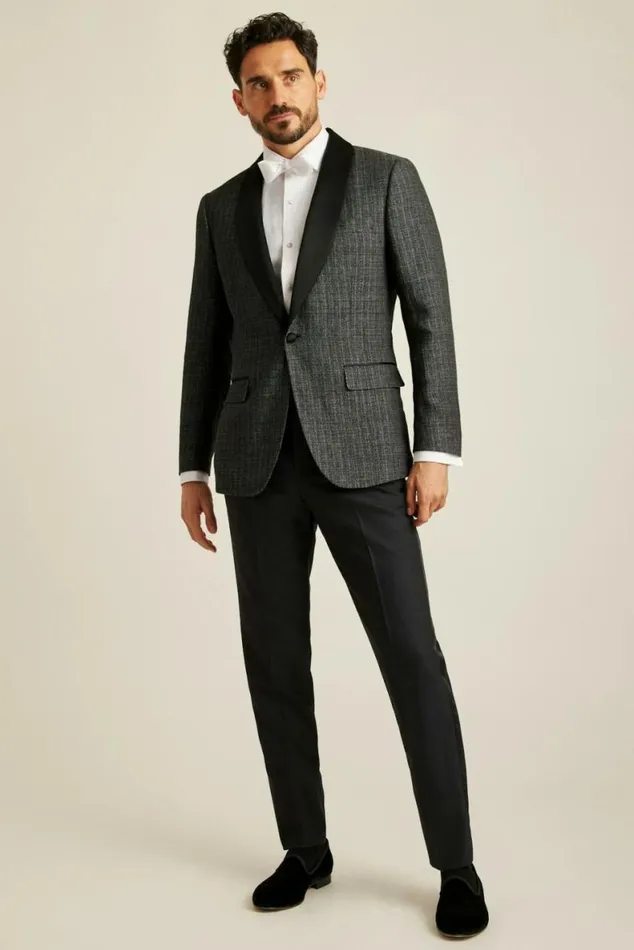 Men Italian Linen Tuxedo Jacket Charcoal Bonobos Tuxedos