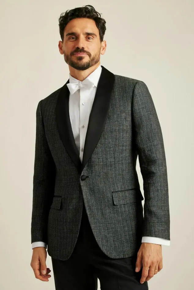 Men Italian Linen Tuxedo Jacket Charcoal Bonobos Tuxedos