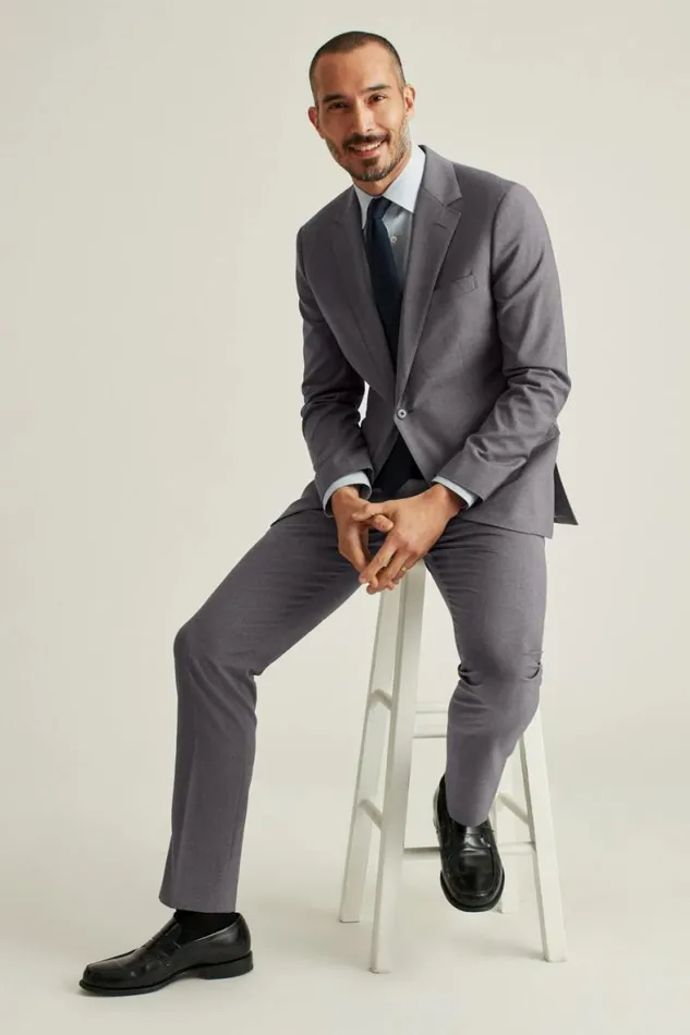 Men Italian Performance Suit Mason Solid Grey Bonobos Suits