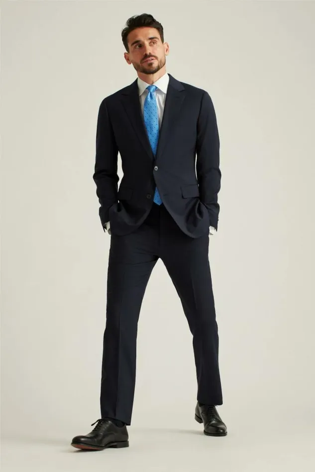 Men Italian Performance Suit Mason Solid Navy Bonobos Suits