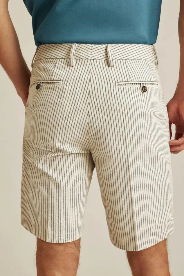 Men Italian Stretch Chino Shorts Stone Grey Navy Pinstripe Bonobos Chino Shorts