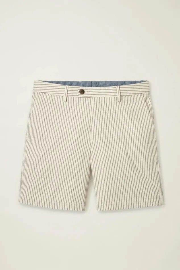 Men Italian Stretch Chino Shorts Stone Grey Navy Pinstripe Bonobos Chino Shorts