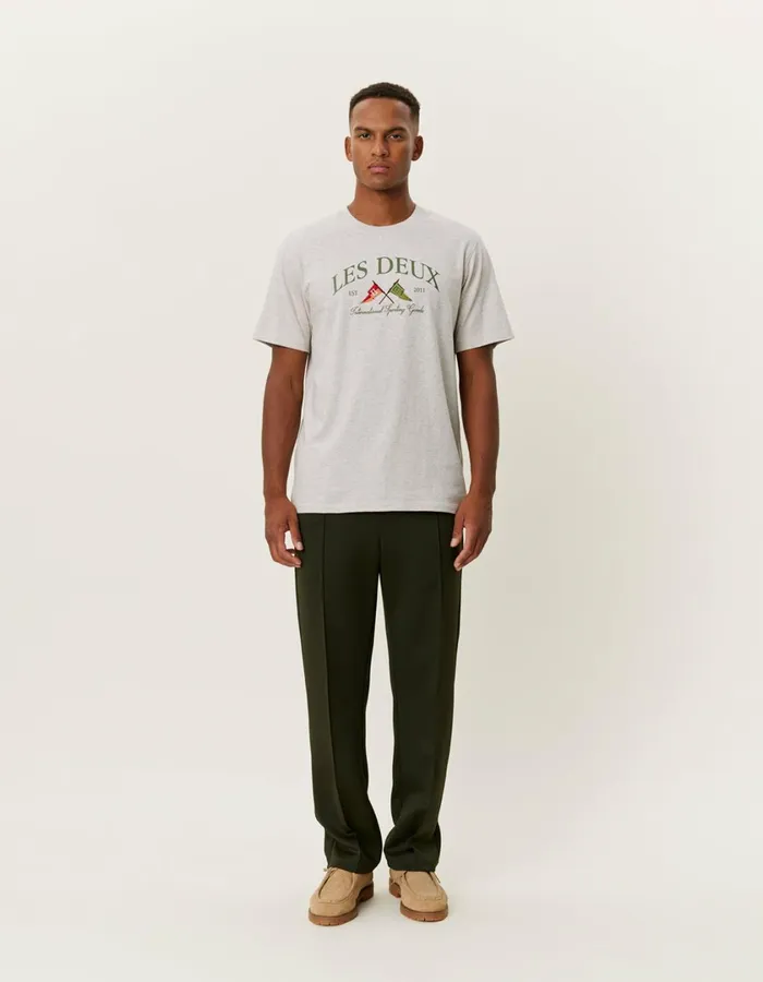 Men Ivy League TShirt 8211 Oatmeal Mlange Les Deux Tshirts