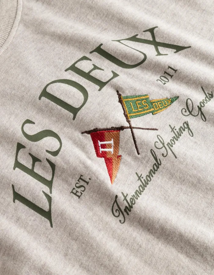 Men Ivy League TShirt 8211 Oatmeal Mlange Les Deux Tshirts