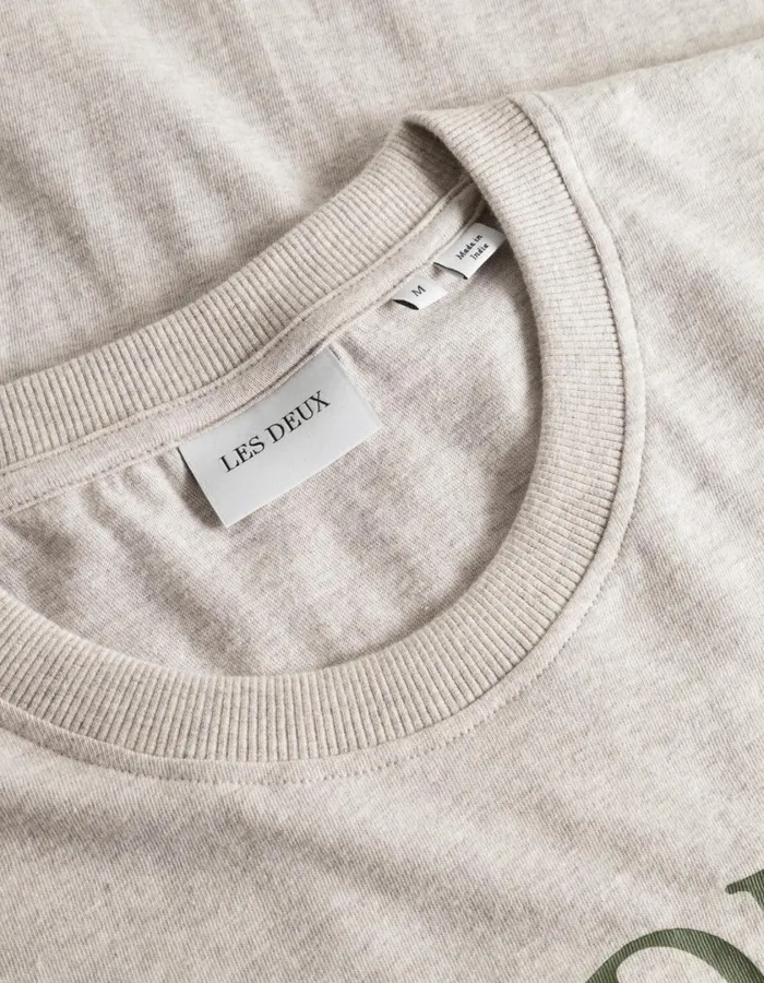 Men Ivy League TShirt 8211 Oatmeal Mlange Les Deux Tshirts