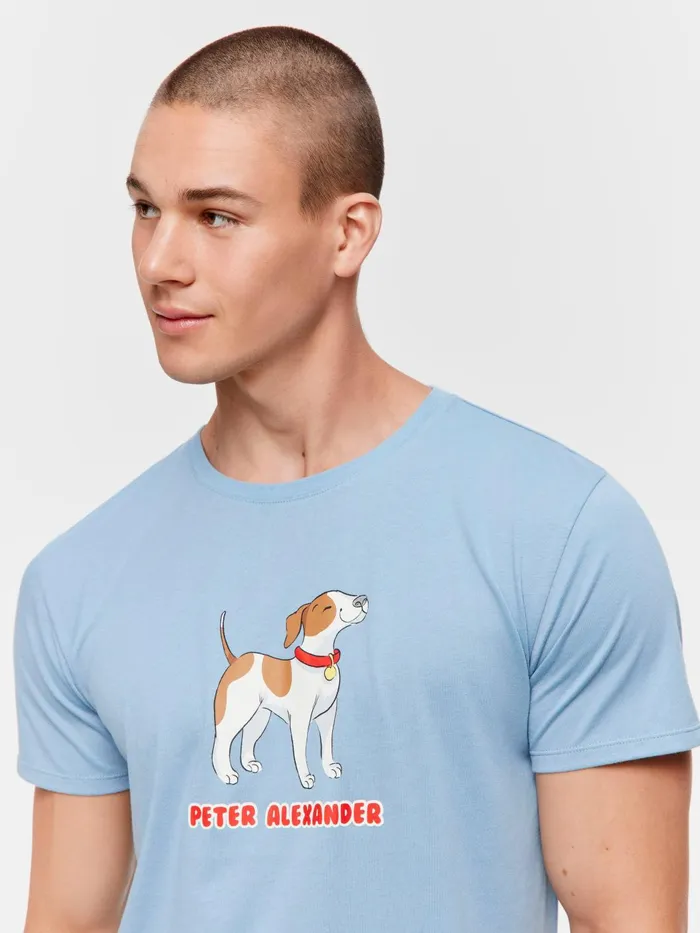 Men Jack Russell Tee Blue Peter Alexander Tops