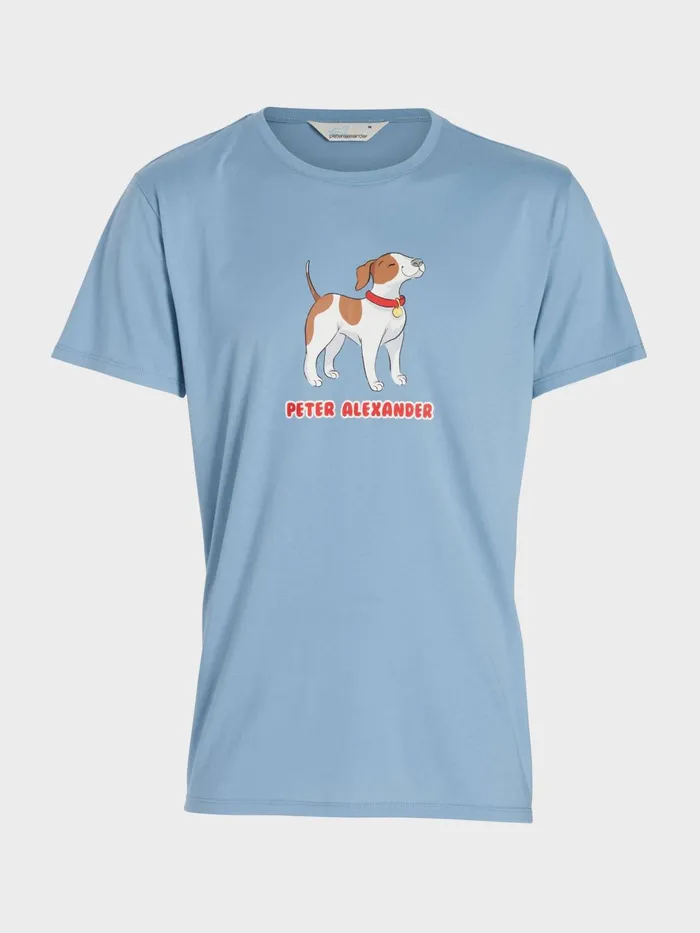 Men Jack Russell Tee Blue Peter Alexander Tops