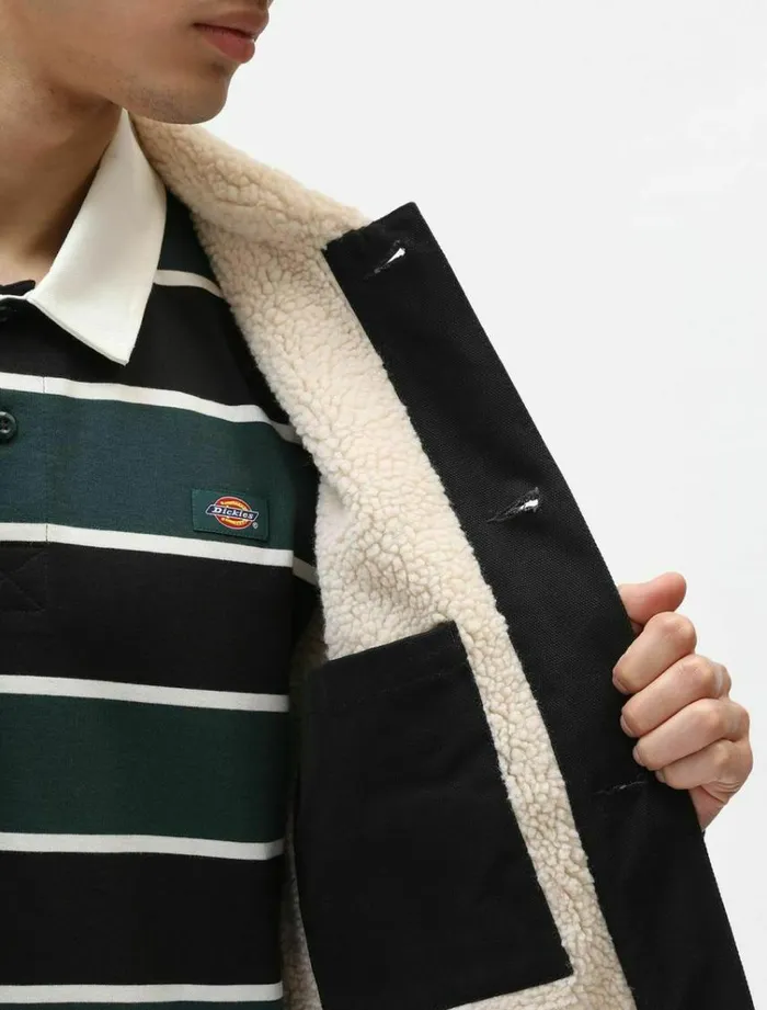 Men Jackets Dickies Duck Canvas Deck Jacket Black