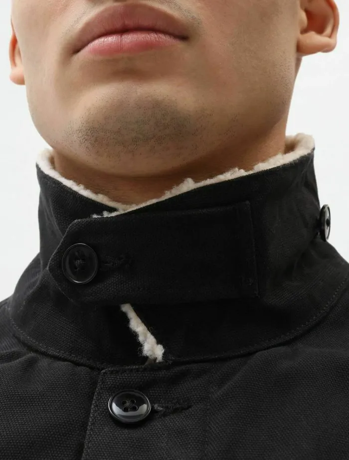 Men Jackets Dickies Duck Canvas Deck Jacket Black