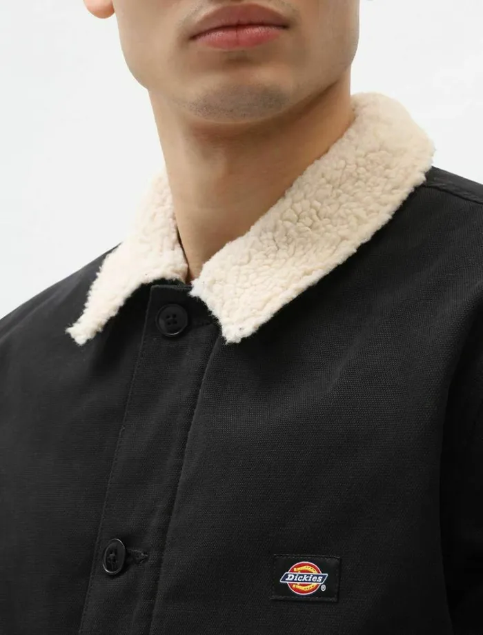 Men Jackets Dickies Duck Canvas Deck Jacket Black
